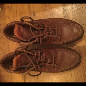 Leather boot timberlands